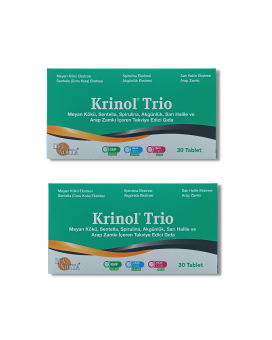 Krinol Trio - Meyan Kökü, Sentella, Spirulina, Akgünlük, Sarı Halile ve Arap Zamkı - 30 Tablet - 2 Kutu