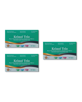 Krinol Trio - Meyan Kökü, Sentella, Spirulina, Akgünlük, Sarı Halile ve Arap Zamkı - 30 Tablet - 3 Kutu
