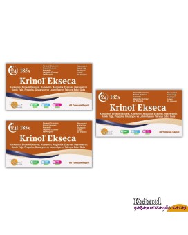 Krinol Ekseca - Novasol Curcumin, Brokoli, Kuersetin, Akgünlük, Propolis, Resveratrol, Kekik Yağı, Glutatyon, Lutein ve D3 Vitamini - 60 Kapsül - 3 Kutu