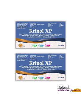 Krinol XP - Cüce Palmiye, Spirulina, At Kuyruğu, Isırgan, Resveratrol, L-Sistin, L-Metiyonin, Soya İzoflavonları, Keratin, Bor, Biotin,  Folik Asit - 60 Tablet - 2 Kutu