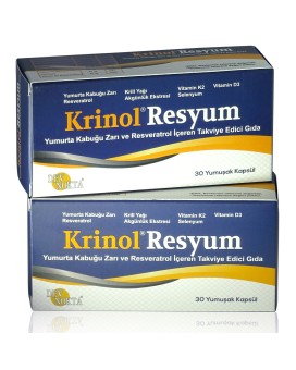 Krinol Resyum - Yumurta Kabuğu Zarı ve Resveratrol - 30 Kapsül - 2 Kutu